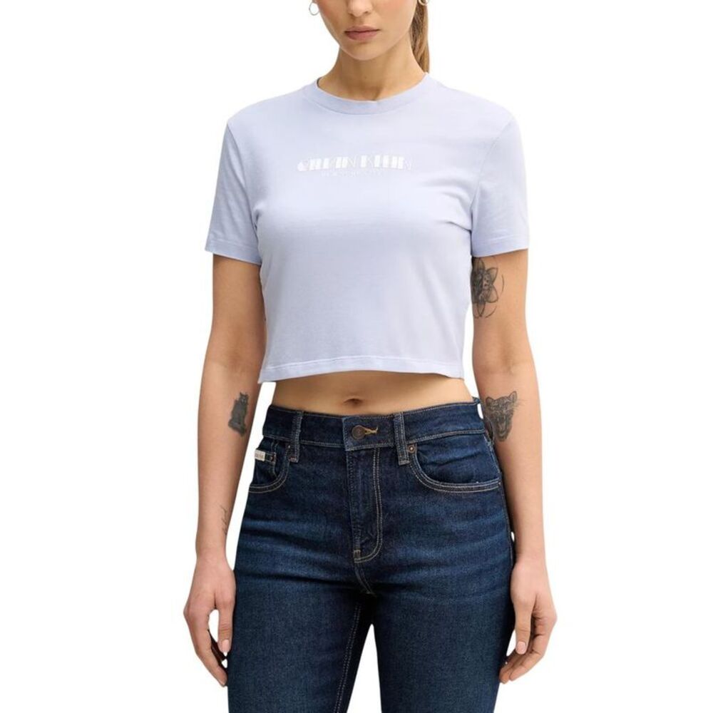 Calvin Klein Jeans Purple Cotton Women's T-Shirt